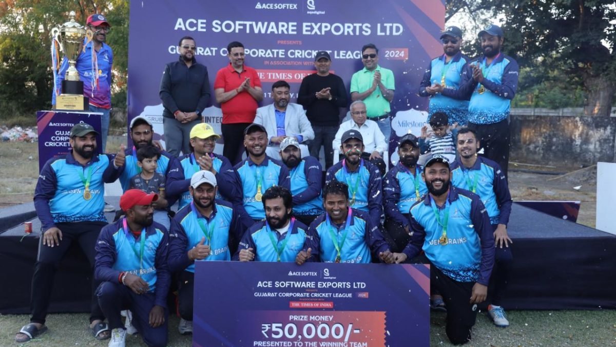 Hidden Brains Clinches Victory in the Grand Finale of the Ace Softex Gujarat Corporate Cricket League (GCCL) 2024